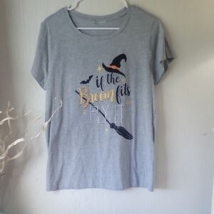 Gray Halloween Womens T-Shirt